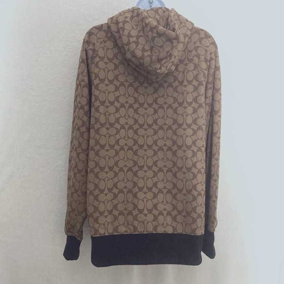 Coach Signature Zip Hoodie Womens Khaki/Multi Sz Medium New With Tag Make offer - Picture 2 of 5